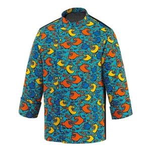 Unisex Kochjacke Fantasy Hai Hellblau Mit Langen Ärmeln - EGOCHEF - Pizzabäcker - Bild 1 von 1