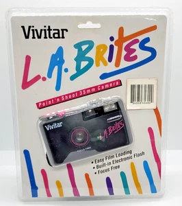 Vivitar L.A. Brites 35mm Camera Point & Shoot BLACK 1992 NOS Brand New Sealed - Picture 1 of 7