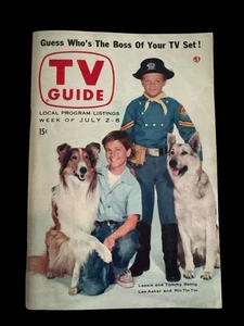 1955 NEW YORK CITY TV GUIDE ~ LASSIE & RIN BLECHDOSE - Bild 1 von 3