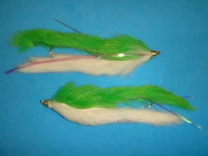MOSCAS DE PESCA CON MOSCA - Carta/Blanco MAGNUM DOLLY LLAMA** Streamer, tamaño 2 (3 piezas) - Imagen 1 de 3