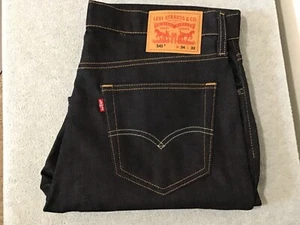 Levi's 541 Herrenjeans Größe 36 x 31,5 ACTUAL dunkel Stretch blau neu ohne Etikett! #CB18-10 - Bild 1 von 4