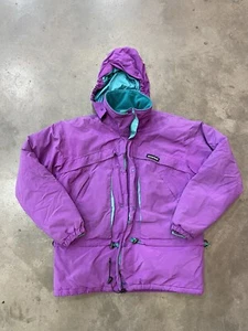 Rare Vintage 90s Color way Purple/Teal Mont-Bell Down Jacket Size M Snow Stopper - Picture 1 of 10