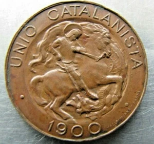 Spain "Unio Catalanista" (Barcelona) Module 10 Centimos (9.7 grams) 1900 - Picture 1 of 2