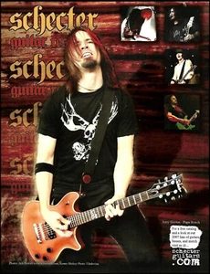 Jerry Horton (Papa Roach) 2007 Schecter Guitar Research anuncio 8 x 11 anuncio - Imagen 1 de 3