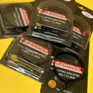 Raceworks RWC-150BK 1.50" 44-52 mm T Bolt clamps x 5 Stainless steel Black - Picture 1 of 3