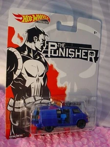 Marvel ☠ PUNISHER VAN ☠ blue van ☆ Real Riders☆2019 Hot Wheels Premium P - Picture 1 of 3