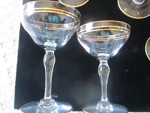 2 Lenox Gold Trim Crystal Glass Wine Glasses Stemware Delicate / Vintage S/M Set - Picture 1 of 3