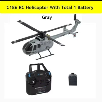 Helicóptero radio control C-186 Pro con Repuestos Completos, 4 Baterías.  - Imagen 1 de 4