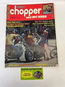 STREET CHOPPER MAGAZINE SEPTEMBER 1973 YAMAHA TX750 HARLEY SPORTSTER VINTAGE - Picture 1 of 3