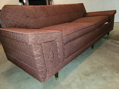 Very nice  72" vintage Mid Century Modern  Sofa with original upholstery MCM Cover