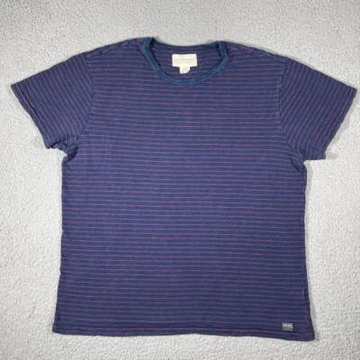 Ralph Lauren Shirt Womens Extra Large Blue Red Striped Short Sleeve Casual Crew Foto 1 de 4