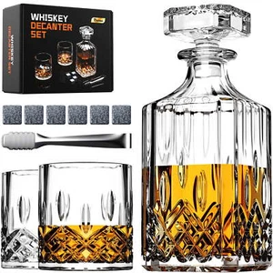 Whisky Dekanter Sets für Männer, Jahrestag Geburtstag Geschenke Vater Mutter Husban - Bild 1 von 5