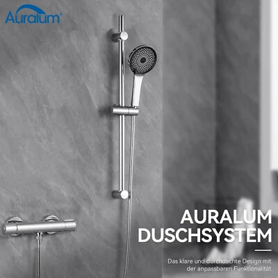 Edelstahl Duschstange mit 5 Modi Handbrause 1.5m Schlauch Komplettset Chrom 👍 - Bild 1 von 4