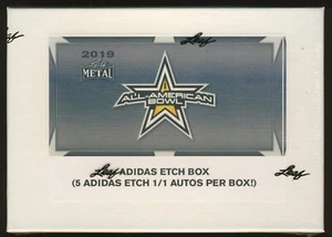 2019 Leaf Metal All-American Bowl Football ADIDAS ETCH Sealed BOX (5 1/1 Autos!) - Bild 1 von 1