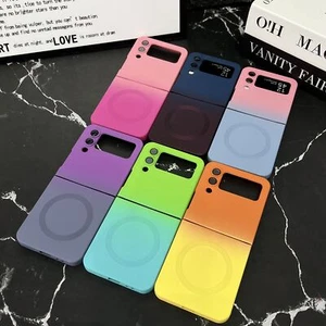 For Samsung Galaxy Z Flip 6/5/4/3 Gradient Liquid Silicone Magnetic Case Cover - Picture 1 of 13