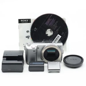 Sony Alpha NEX-5 Digital Mirrorless Camera Silver Body With Box - From JAPAN - Picture 1 of 9