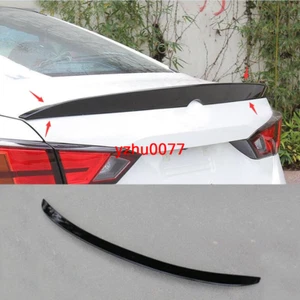 FOR Nissan Altima 2019-2022 Glossy Black Rear Tail Trunk Spoiler Wing Lip Trim - Picture 1 of 6
