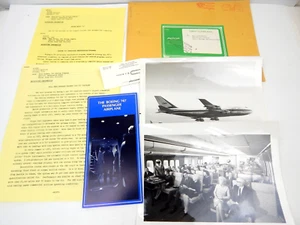 Paquete promocional 6R Boeing 747 fotografías notas publicitarias folleto 1969 - Imagen 1 de 7