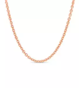 Olive & Kette 14 Karat Roségold Zopf Ankerkette Halskette - Bild 1 von 16