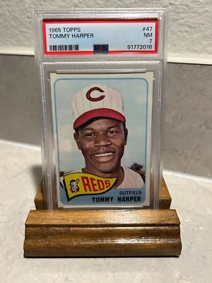 Tommy Harper 1965 Topps #47 Cincinnati Reds PSA 7 casi nuevo Foto 1 de 2