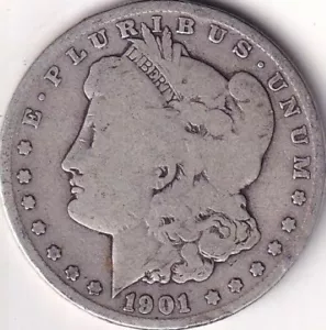 Dólar Morgan de plata 1901-O - en muy buen estado - #102 - hermosa moneda - hermoso color - Imagen 1 de 2