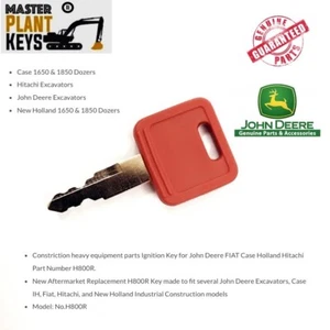 John Deere Excavator Ignition Key AT194969 - H800 - AT147803 Master Plant Keys - Picture 1 of 1