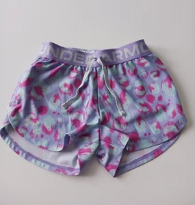 Under Armour Shorts Girls Small Large Spell Out Athletic Gym Youth - Picture 1 of 6