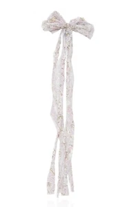 Pinza de pelo Dannijo para mujer con estampado de Alicia borde crudo moño largo nueva con etiquetas 75 rosa lavanda - Imagen 1 de 6