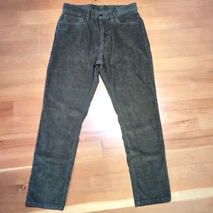 Prana Mens 32x30 Green Corduroy Campfire Cord Pants Slim Tapered Organic Cotton - Picture 1 of 11