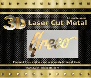 Adesivo Greco chitarra decalcomania 3d metallo paletta restauro logo m12 - Foto 1 di 7