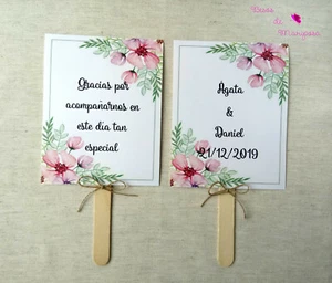Abanico boda personalizado. Wedding personalized fan - Imagen 1 de 4