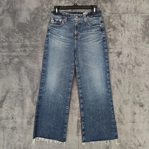 Adriano Goldschmeid Saige Jeans Womens 25 Wide Leg Crop Japanese Whiskers 360 - Picture 1 of 14