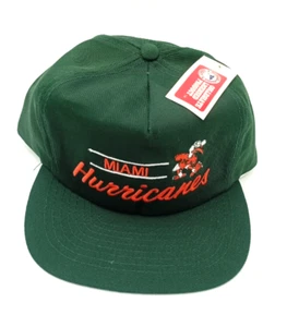 Vintage Snapback 80/90er Deadstock Miami Hurricanes grün - Bild 1 von 2