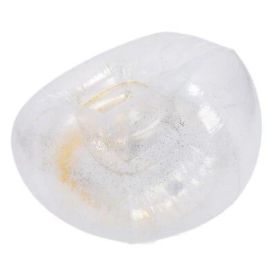 Inflatable Chair Comfortable Relaxing Transparent Ergonomic Space Saving PVC US - Image 1 of 4