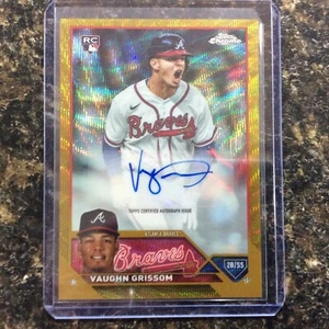 2023 Topps Chrome Update Gold Refractor #AC-VG Vaughn Grissom 36/50 (AU, RC) - Imagen 1 de 2