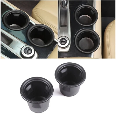 2PCS Black Center Console Cup Holder Insert Trim For Nissan Pathfinder 2013-2018 Foto 1 de 4