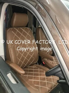 TAILORED FIT VAN SEAT COVERS FORD TRANSIT MK7 WOODLAND BROWN 150WBRN - Picture 1 of 9