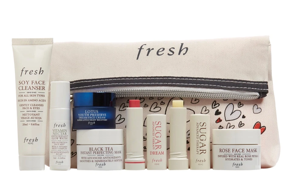 Fresh ROSE FACE MASK, BLACK TEA PERFECTING MASK, SUGAR DREAM LIP TREATMENT, more - Image 1 of 1