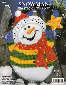 Plastic Canvas Kit ~ Design Works Reach for the Stars Snowman #DW1471 OOP SALE!