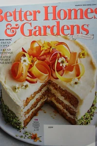Better Homes & Gardens Magazine  March 2022 Food Issue Carrot cake recipes New - Picture 1 of 6