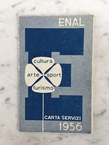 VECCHIA TESSERA ENAL CARTA SERVIZI 1956 OLD CARD - Picture 1 of 3