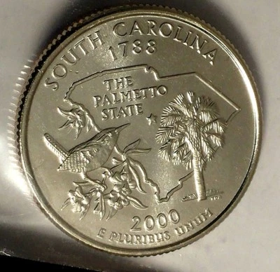 2000-D 25C State Quarter South Carolina 18sh1006 - Image 1 of 2