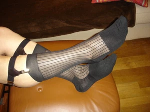 NEO Men's Socks Strumpfbänder Ref A17 schwarz Doppelklemmen feststehend - Socken NEOFAN - Bild 1 von 19