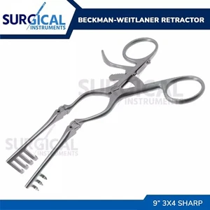 Retractor BECKMAN-Weitlaner 9" 3x4 hoja con bisagras afilada acero inoxidable grado alemán - Imagen 1 de 3