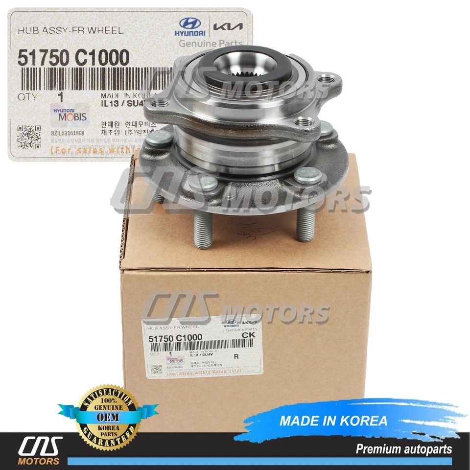 ⭐GENUINE⭐ FRONT Wheel Hub & Bearing for 2015-2023 Hyundai & Kia 51750C1000 Foto 1 de 4