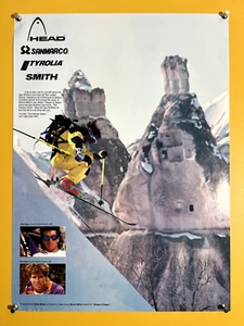 VTG Original Ski Skiing Poster Head Sanmarco Tyrolia Smith 80s 90s Egan Brothers - Picture 1 of 4