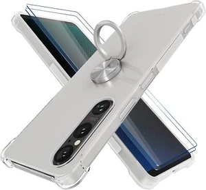 Funda para teléfono Sony Xperia 1 5 10 anillo transparente a prueba de golpes gel II III IV V - Imagen 1 de 13