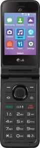 LG Classic Flip TracFone Carrier-Locked 4G LTE Flip Phone Gray - Picture 1 of 6