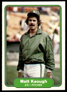 1982 Fleer 95 Matt Keough   Oakland Athletics  Baseball Card