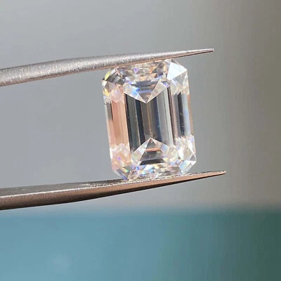 Piedra preciosa CVD de corte esmeralda cultivada en laboratorio certificado D-Diamond FL-Clarity 0,50 quilates 4DD Foto 1 de 4